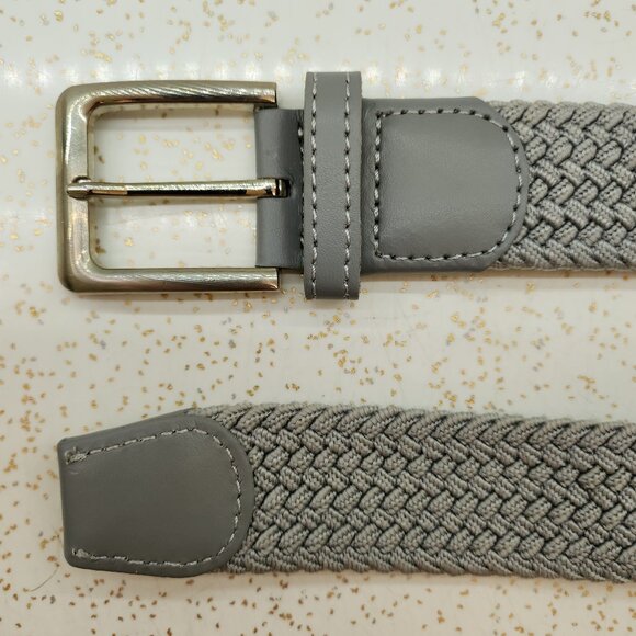 Grey Unisex Stretch Woven Belt - Picture 6 of 8